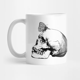 Skull with a Butterfly Mug